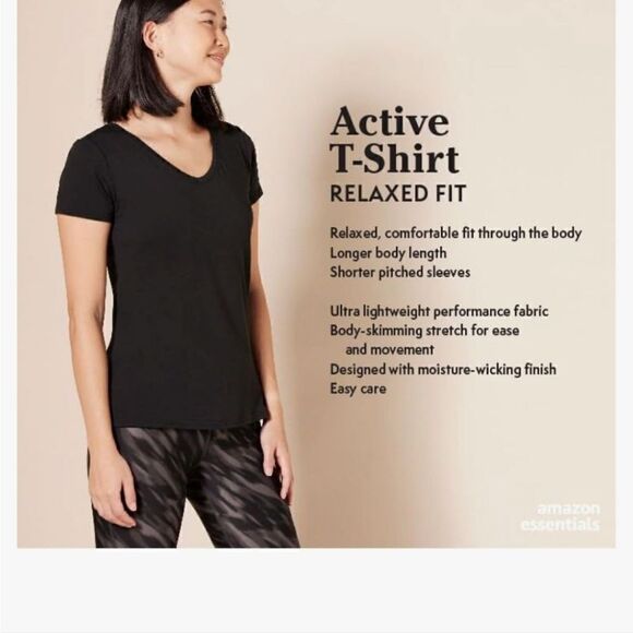 Amazon Essentials active tshirts. Two pack - Picture 3 of 6